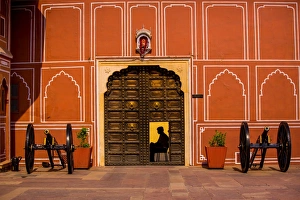 Guard Prints: Guard at Rambagh Palace, Jaipur, Rajasthan, India, Asia