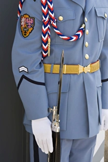 Images Dated 1st June 2007: Guard, soldier on sentry duty, Royal Palace and castle, Prague, Czech Republic, Europe