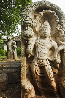 Archaeological Museum Prints: Guard stone showing Nagaraja (Cobra King)