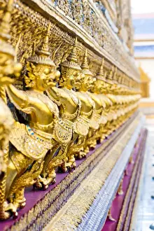 Architectural Feature Prints: Guardian statues at Temple of the Emerald Buddha (Wat Phra Kaew)