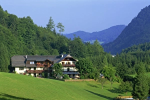 Guest House Prints: Guest house and restaurant, Fuschl, Salzkammergut, Austria, Europe