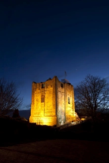 Guildford Prints: Guildford Castle at dusk, Guildford, Surrey, England, United Kingdom, Europe