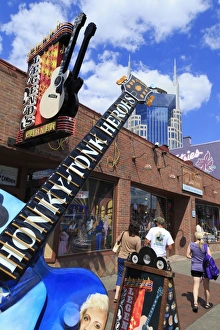 Nashville Prints: Guitar sculpture on Broadway Street