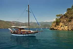 Images Dated 17th June 2007: Gulet cruise, Fethiye Korfezi, Fethiye, Aegean, Anatolia, Turkey, Asia Minor, Eurasia