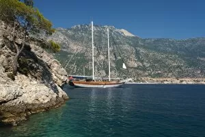Images Dated 16th June 2007: Gulet cruise, Olu Deniz, near Fethiye, Aegean, Anatolia, Turkey, Asia Minor, Eurasia
