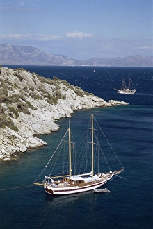 Images Dated 25th January 2000: Gulets moored off the Blue Coast