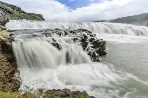 Gullfoss Prints: Gullfoss (Golden Falls), a waterfall located in the canyon of the Hvita River in southwest Iceland