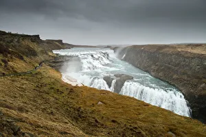 Icelandic Culture Prints: Gullfoss waterfall, Iceland, Polar Regions