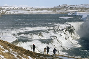 Gullfoss Prints: Gullfoss waterfall in winter