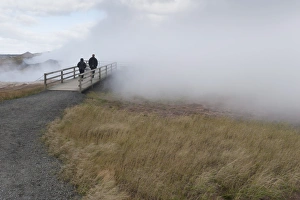 Hot Spring Prints: Gunnuhver Hot Spring, Reykjanes Peninsula, Iceland, Polar Regions