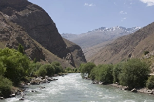 Tajikistan Prints: Gunt River flowing through Shokh Dara Valley, Tajikistan, Central Asia