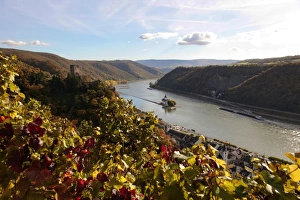 Gutenfels Castle and Pfalzgrafenstein Castle, Kaub, Rhine Valley, Rhineland-Palatinate