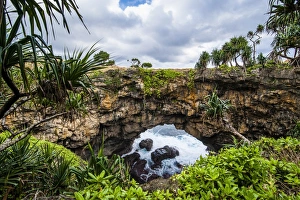Tonga Prints: Ha ateiho, big rock arch in Tongatapu, Tonga, South Pacific, Pacific
