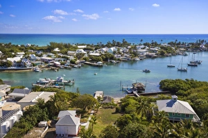 Bahamas Prints: Habour, Hope Town, Elbow Cay, Abaco Islands, Bahamas, West Indies, Central America