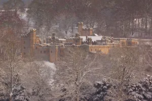 Derbyshire Prints: Haddon Hall in winter, Derbyshire, England, United Kingdom, Europe