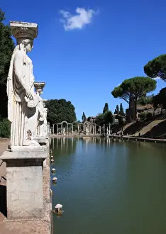 Hadrians Villa, Canopus Canal, UNESCO World Heritage Site, Tivoli, Rome, Lazio, Italy, Europe