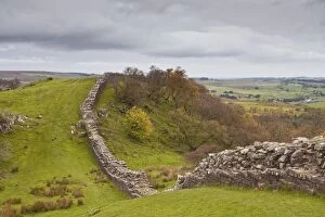 Hadrians Wall Collection: Hadrians Wall, UNESCO World Heritage Site, Northumberland, England, United Kingdom, Europe