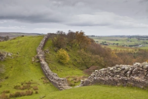 Northumbria Prints: Hadrians Wall, UNESCO World Heritage Site, Northumberland, England, United Kingdom, Europe