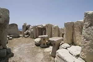 Hagar Qim, a megalithic temple, UNESCO World Heritage Site, Malta, Europe