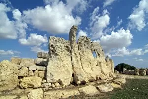 Images Dated 9th October 2005: Hagar Quim Temple, UNESCO World Heritage Site, Malta, Mediterranean, Europe