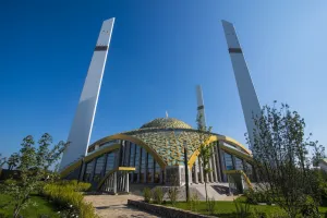 Chechnya Prints: Haja Aymani Kadyrova Mosque in Argun, Chechnya, Caucasus, Russia, Europe