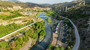 Waterways Prints: Hakari river flowing through Lachin mountain resort area in Qarabaqh Azerbaijan
