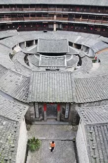 Images Dated 24th June 2008: Hakka Tulou round earth buildings, Chengqilou, UNESCO World Heritage Site