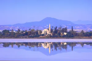 Larnaka Prints: Hala Sultan Tekke, Larnaka, Cyprus, Eastern Mediterranean Sea, Europe