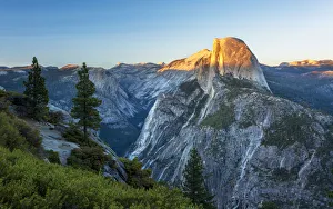 Half Dome Prints: Half Dome at dusk from Glacier Point above Yosemite Valley, UNESCO World Heritage Site