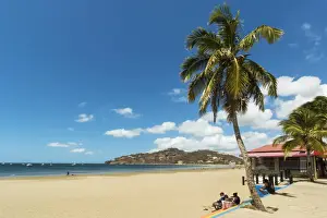 Nicaragua Prints: The half moon town beach at this popular tourist hub for the southern surf coast