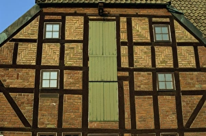 Timbered Prints: Half-timbered house in the 16th century Lilla Torget, Malmo, Sweden, Scandinavia, Europe