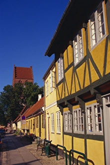 Timbered Prints: Half timbered houses, Koge, Zealand, Denmark, Scandinavia, Europe