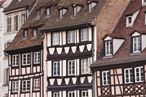 Patterned Prints: Half-timbered houses in La Petite France