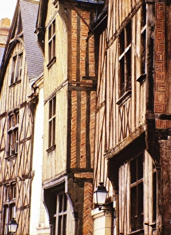 Loire Prints: Half-timbered houses, Old Town, Tours, Loire Valley, France, Europe
