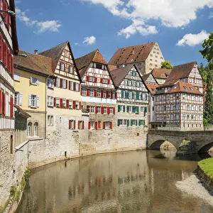 Connections Gallery: Half timbered houses in the old town, Schwaebisch Hall, Hohenlohe, Baden-Wurttemberg
