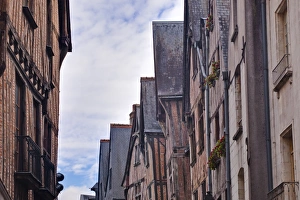 Stereotypically French Prints: Half timbered houses in Vieux Tours, Tours, Indre-et-Loire, Centre, France, Europe