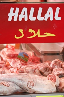 Images Dated 30th November 2007: Hallal butcher, Paris, Ile de France, France, Europe