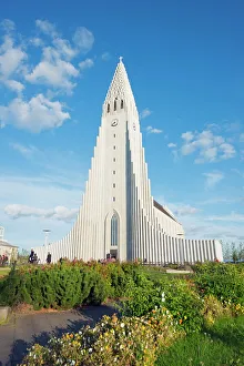 Lutheran Prints: Hallgrimskirkja church, Reykjavik, Iceland, Polar Regions