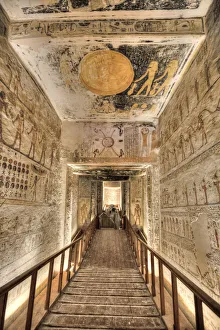 Detailed Prints: Hallway to Burial Chamber, Tomb of Ramses V and VI, KV9, Valley of the Kings