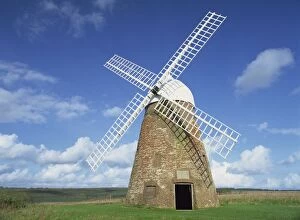 West Sussex Collection: Halnaker Windmill, a restored 18th century brick tower mill, on top of Halnaker Hill in South Downs