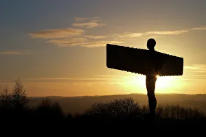 Glowing Prints: Halo over the Angel of the North by Antony Gormley