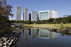 Chuo Prints: Hamarikyu Gardens, Chuo, Tokyo, Japan, Asia
