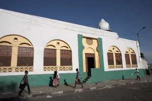 Djibouti Prints: The Hamoudi Mosque in the European Quarter of Djibouti City, Djibouti, Africa