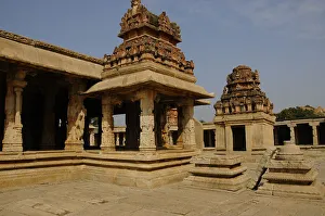 Karnataka Prints: Hampi Shri Krishna Swami Temple, Hampi, UNESCO World Heritage Site, Karnataka, India, Asia