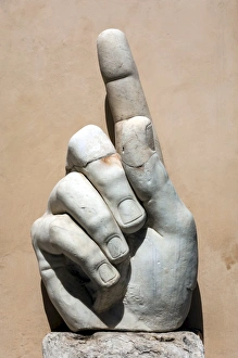 Finger Prints: Hand of Emperor Constantine I, 4th century AD, Capitoline Museum, Rome, Lazio, Italy