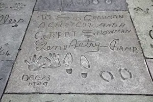 Identity Prints: Hand and foot prints of Gene Autry