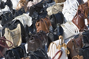Fashion Prints: Handbags for sale on the seafront
