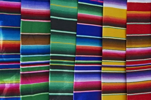 Fabric Prints: Handicrafts including Mayan traditional fabric, Cancun, Quintana Roo, Mexico