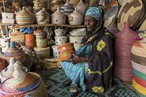 Portrait Prints: Handmade basket shop, Thies, Senegal, West Africa, Africa