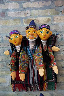 Theatres Prints: Handmade Puppets, Bukhara Puppet Theatre, Bukhara, Uzbekistan, Central Asia, Asia
